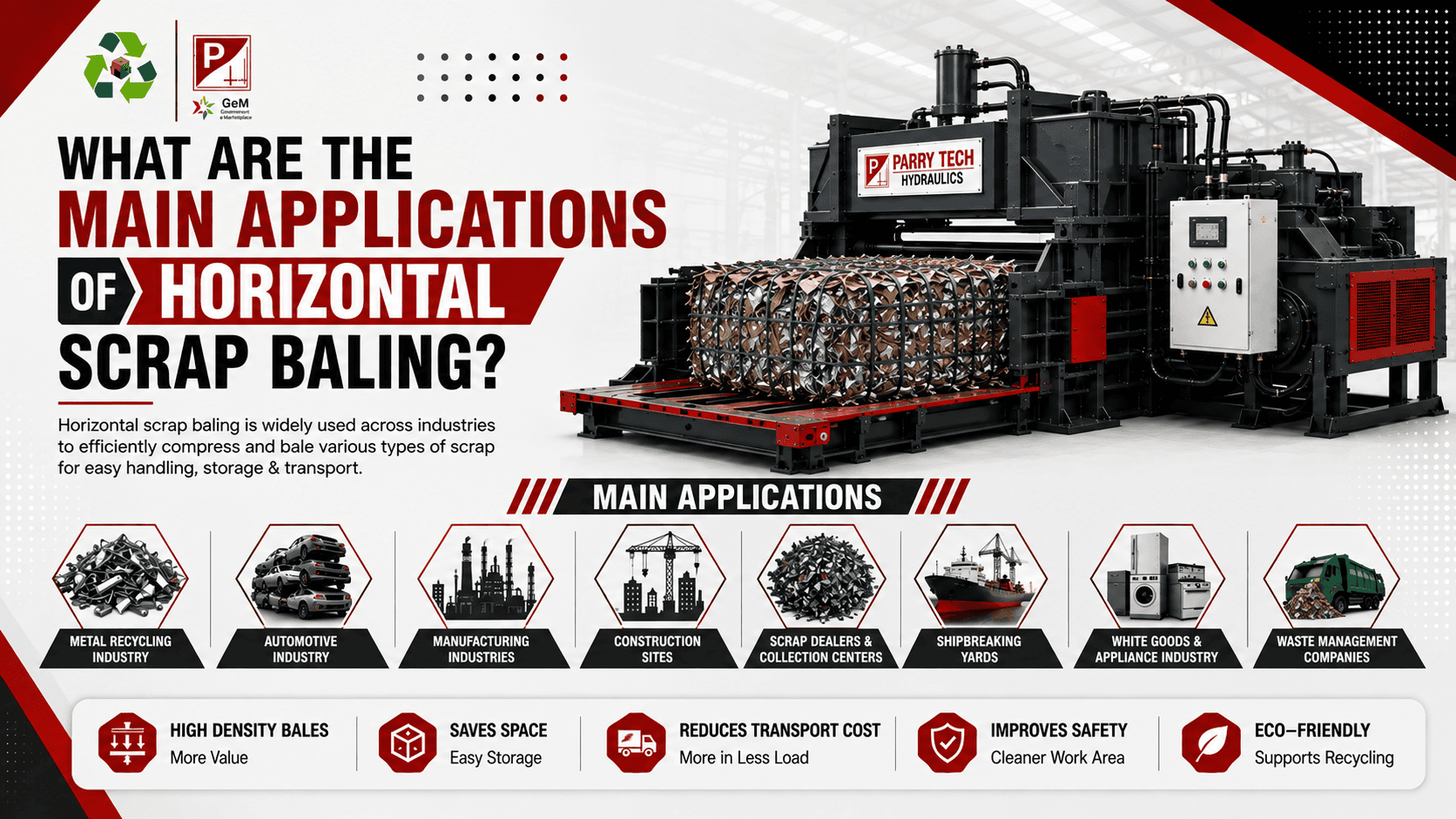 Horizontal Scrap Baling Machine in Delhi