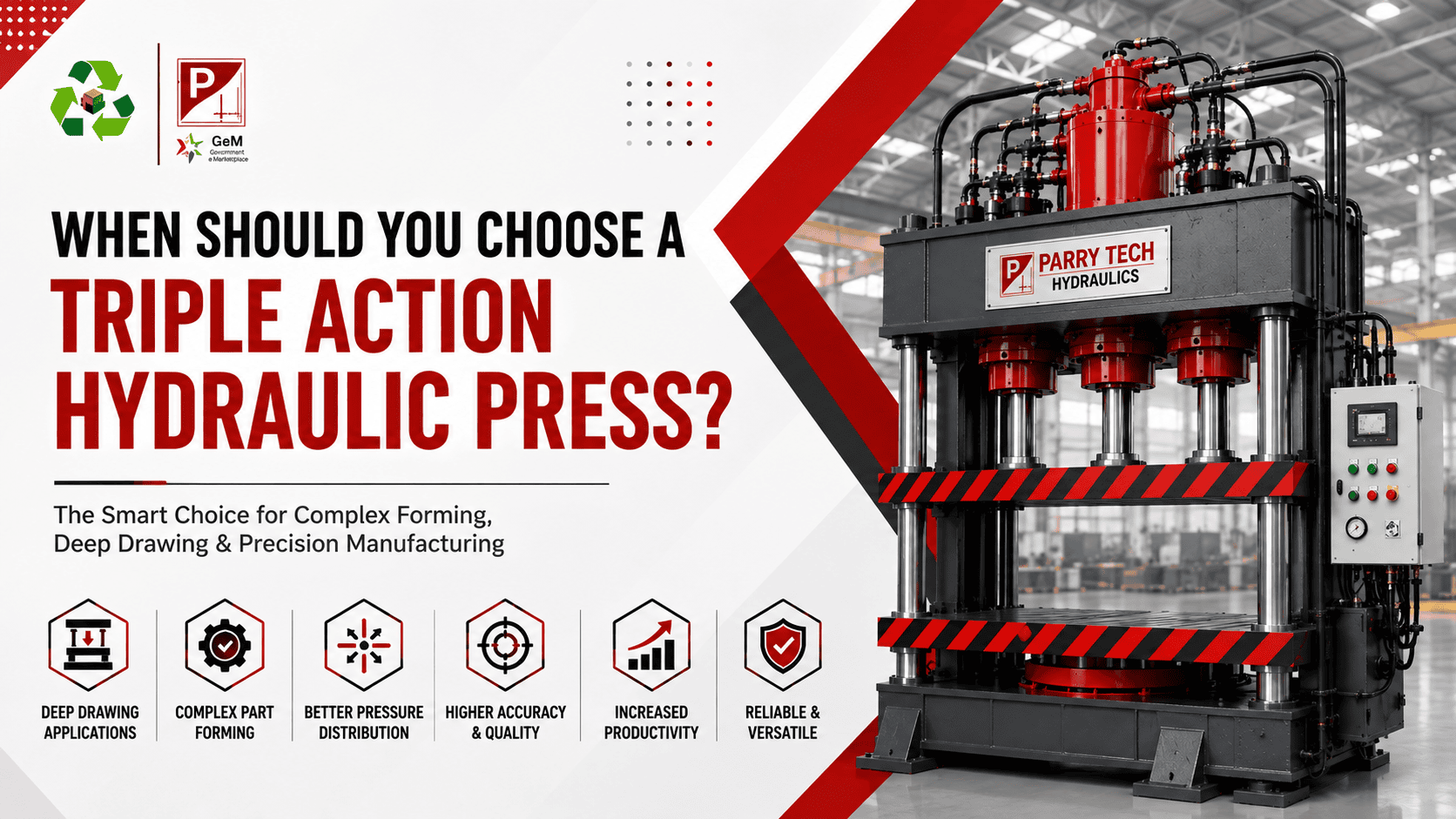 Triple Action Hydraulic Press in Delhi