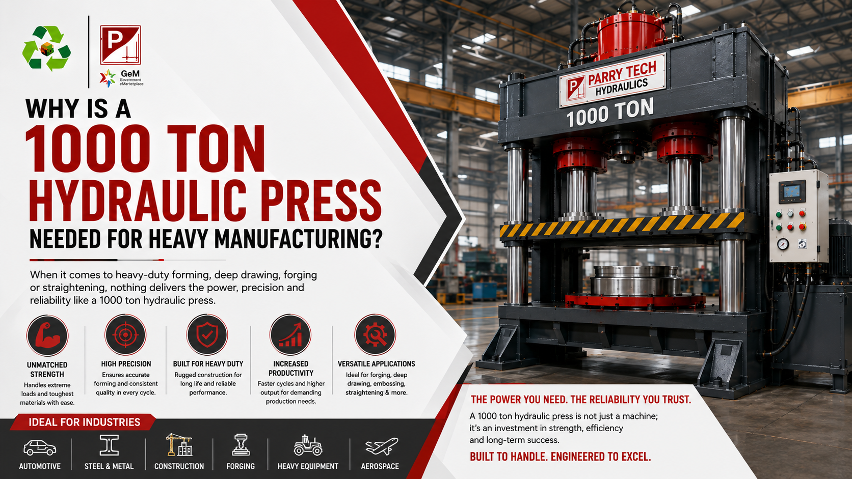 1000 Ton Hydraulic Press in Delhi